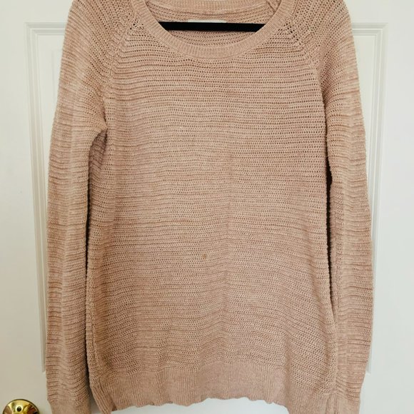Loft Blush Knit Cotton Sweater - Picture 3 of 9